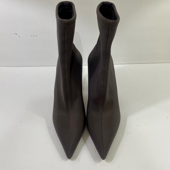 Zara Gray Fabric Pointed Toe Booties - Picture 6 of 7